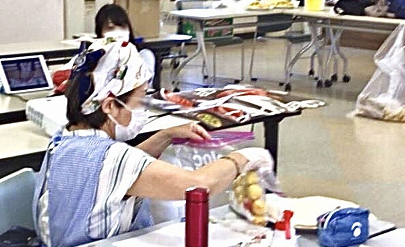 オンラインライブ実習の様子