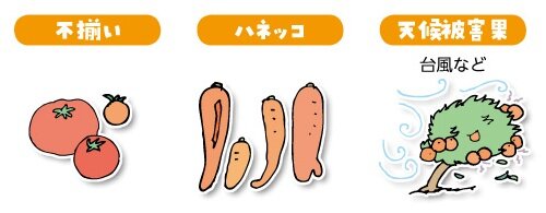 規格外農産品を販売するチラシのイメージ