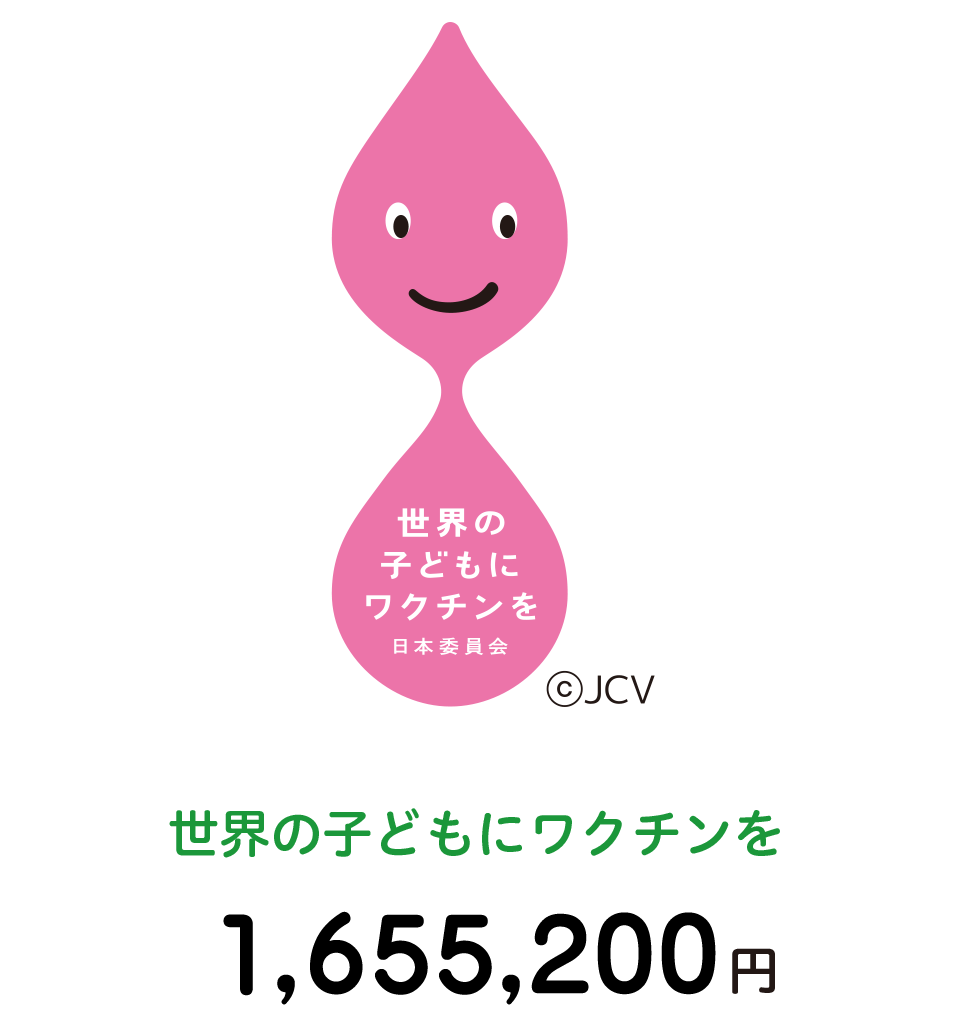 世界の子どもにワクチンを(1,655,200円)