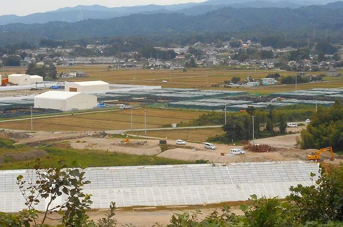 天神岬から見える被災地の様子