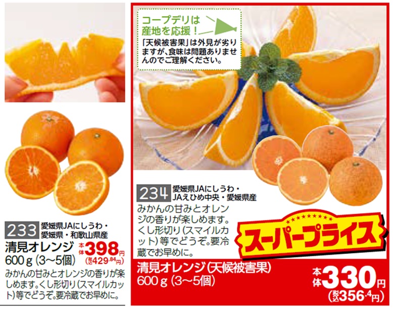 規格外農産品を販売するチラシのイメージ
