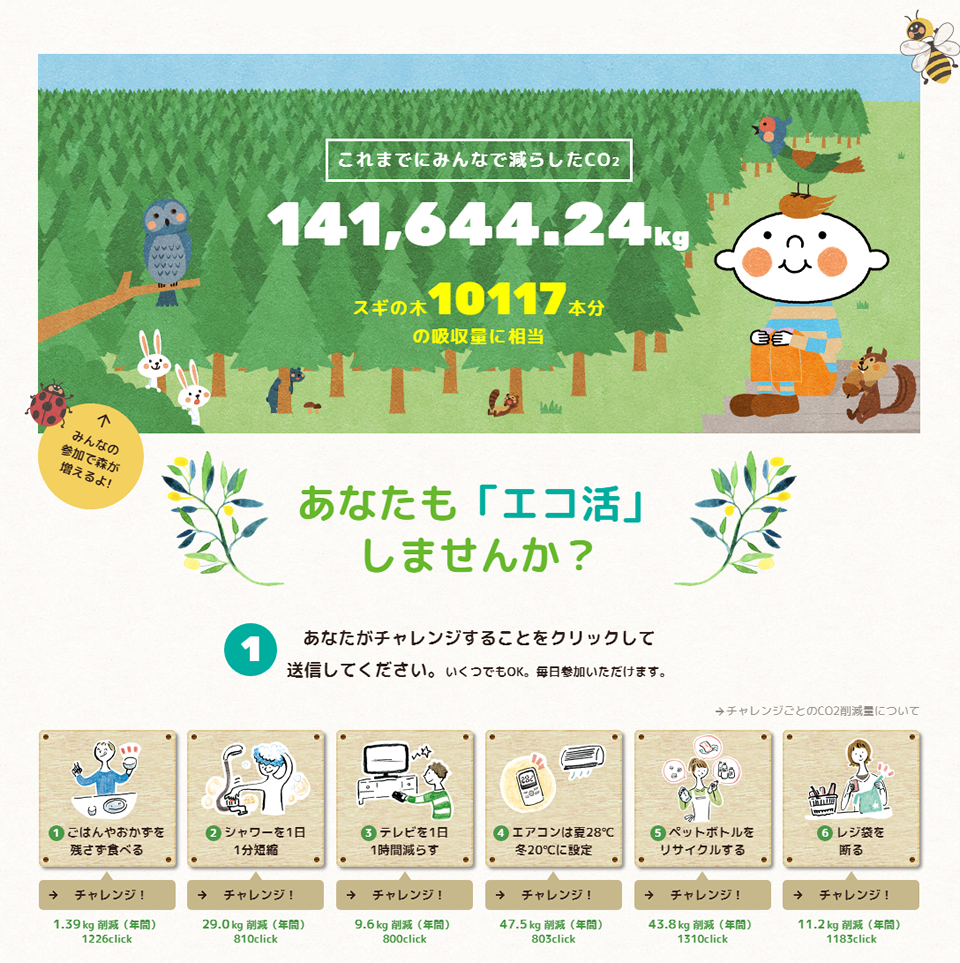 2017年度「エコ活!チャレンジ」サイトイメージ