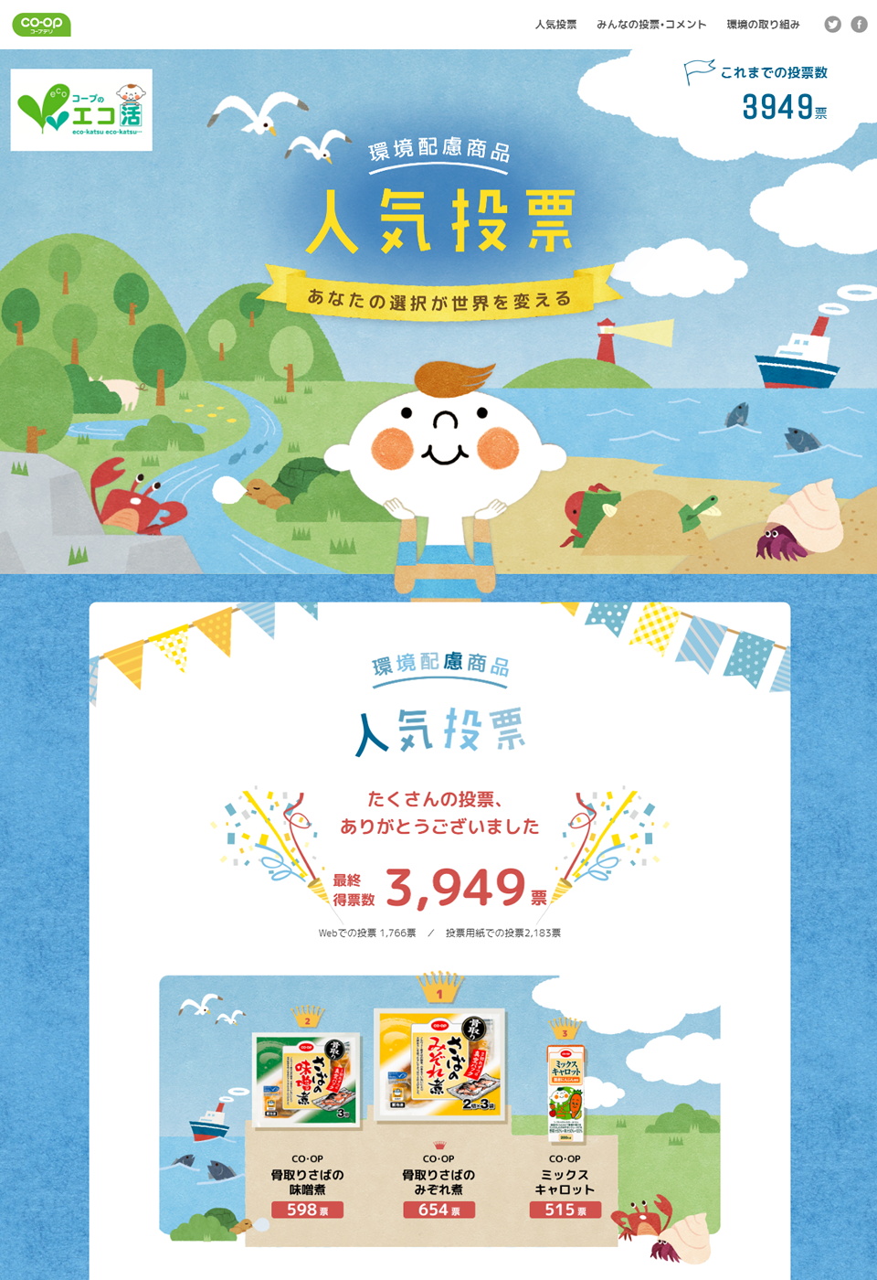 2018年度「コープのエコ活」サイトイメージ