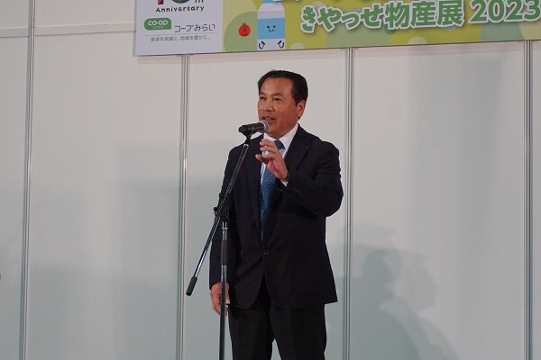 名嘉村長からお礼のごあいさつ