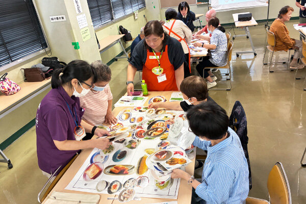献立づくりのワークの様子