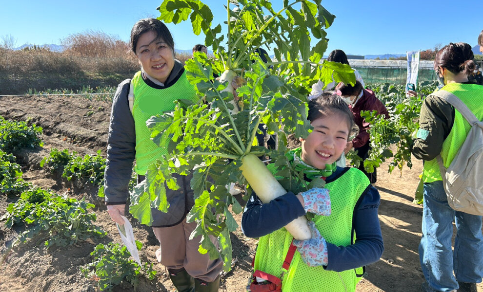 JA甘楽富岡　下仁田ねぎと大根収穫体験を開催しました