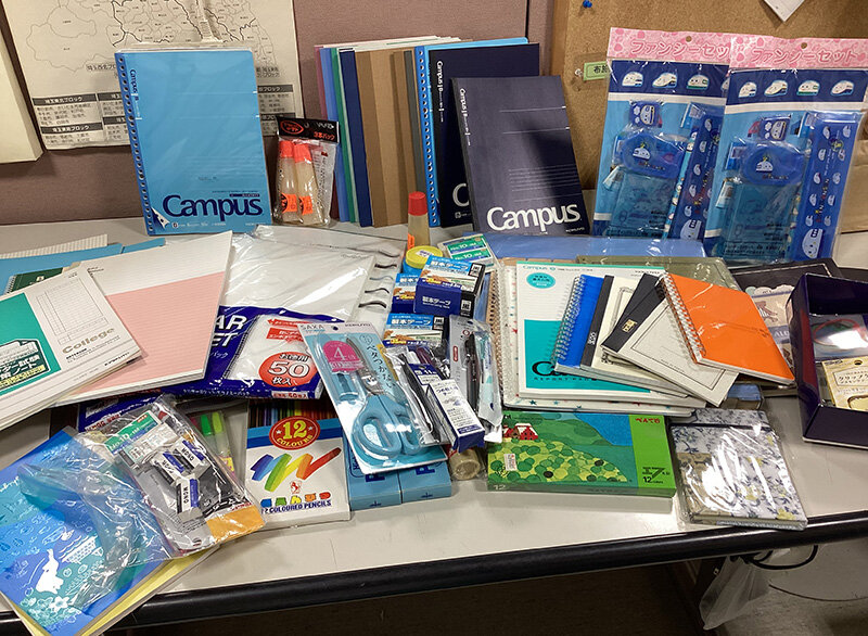 寄贈された文房具