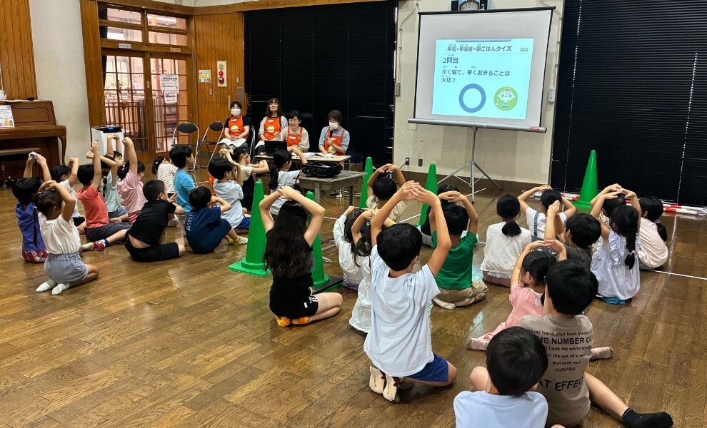 所沢市立わかば児童館にて出前授業「早寝早起き朝ごはん」を実施しました